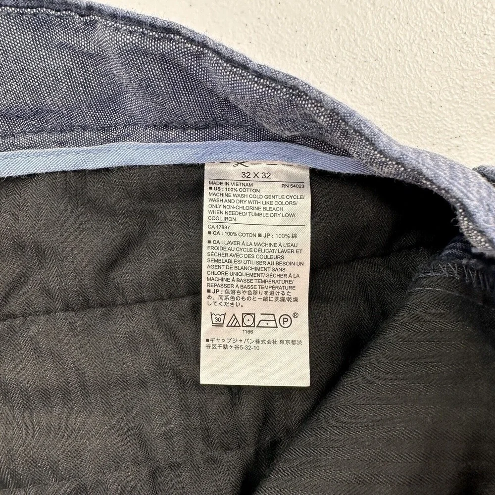 Banana Republic Mens Pants Aiden Fit Chino 34x31 Navy‎ Blue Cotton Preppy Casual